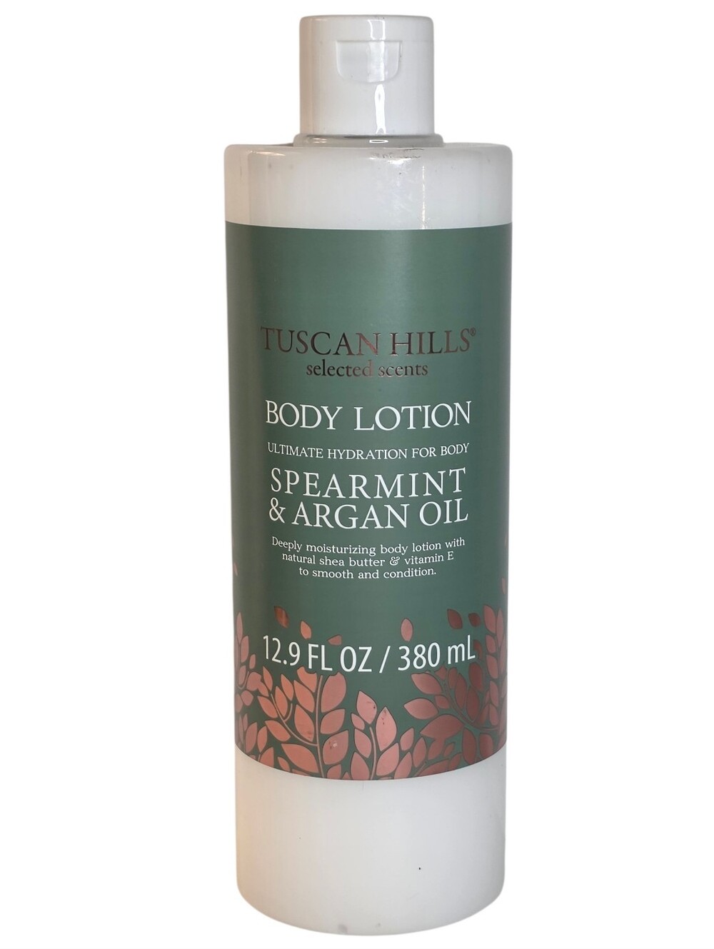 Tuscan Hills Body Lotion Spearmint & Argan Oil Scented Skincare Body Moisturizer